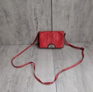 Brighton African Stories Shiloh Sunset Organizer Wallet Crossbody Purse Orange